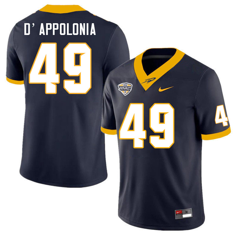 Toledo Rockets #49 Chris D'Appolonia College Football Jerseys Stitched Sale-Navy
